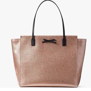 NWT Kate Spade Mavis Street Taden Tote Gold Sparkle Factory Wrapped GORGEOUS